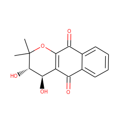 CC1(C)OC2=C(C(=O)c3ccccc3C2=O)[C@@H](O)[C@@H]1O ZINC000029135427