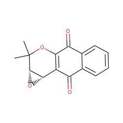 CC1(C)OC2=C(C(=O)c3ccccc3C2=O)[C@@H]2O[C@@H]21 ZINC000029134919