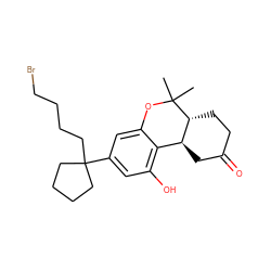 CC1(C)Oc2cc(C3(CCCCBr)CCCC3)cc(O)c2[C@@H]2CC(=O)CC[C@H]21 ZINC000064548838