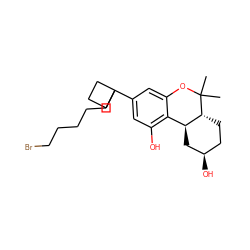 CC1(C)Oc2cc(C3(CCCCCBr)CCC3)cc(O)c2[C@@H]2C[C@H](O)CC[C@H]21 ZINC000064549475