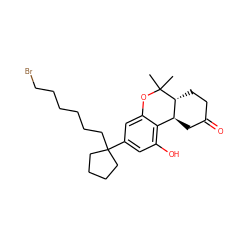 CC1(C)Oc2cc(C3(CCCCCCBr)CCCC3)cc(O)c2[C@@H]2CC(=O)CC[C@H]21 ZINC000064548782