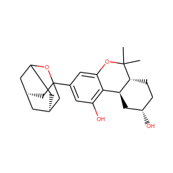 CC1(C)Oc2cc(C34C[C@@H]5CC(C[C@H](C5)C3)O4)cc(O)c2[C@@H]2C[C@@H](O)CC[C@H]21 ZINC000101358238