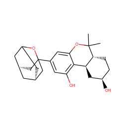 CC1(C)Oc2cc(C34C[C@@H]5CC(C[C@H](C5)C3)O4)cc(O)c2[C@@H]2C[C@H](O)CC[C@H]21 ZINC000101358233