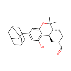 CC1(C)Oc2cc(C34CC5CC(CC(C5)C3)C4)cc(O)c2[C@@H]2C[C@@H](C=O)CC[C@H]21 ZINC000095604397