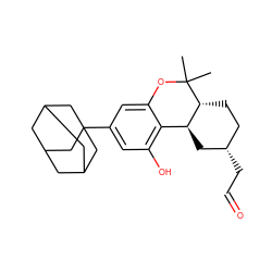 CC1(C)Oc2cc(C34CC5CC(CC(C5)C3)C4)cc(O)c2[C@@H]2C[C@@H](CC=O)CC[C@H]21 ZINC000095603305