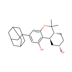 CC1(C)Oc2cc(C34CC5CC(CC(C5)C3)C4)cc(O)c2[C@@H]2C[C@@H](O)CC[C@H]21 ZINC000095601584