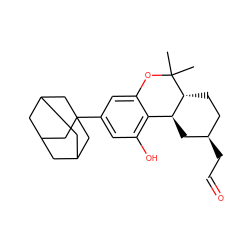 CC1(C)Oc2cc(C34CC5CC(CC(C5)C3)C4)cc(O)c2[C@@H]2C[C@H](CC=O)CC[C@H]21 ZINC000095604949