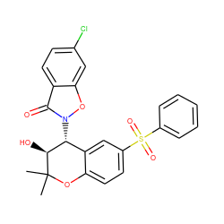 CC1(C)Oc2ccc(S(=O)(=O)c3ccccc3)cc2[C@@H](n2oc3cc(Cl)ccc3c2=O)[C@@H]1O ZINC000034809197