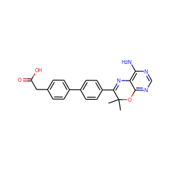 CC1(C)Oc2ncnc(N)c2N=C1c1ccc(-c2ccc(CC(=O)O)cc2)cc1 ZINC000169307770