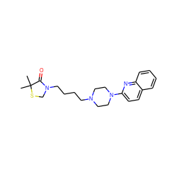 CC1(C)SCN(CCCCN2CCN(c3ccc4ccccc4n3)CC2)C1=O ZINC000013759447