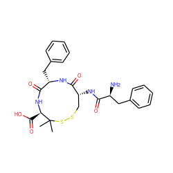 CC1(C)SSC[C@@H](NC(=O)[C@@H](N)Cc2ccccc2)C(=O)N[C@@H](Cc2ccccc2)C(=O)N[C@@H]1C(=O)O ZINC000026639378