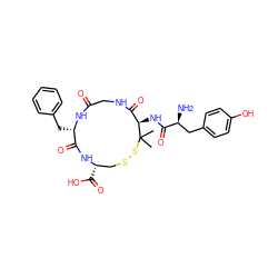 CC1(C)SSC[C@H](C(=O)O)NC(=O)[C@H](Cc2ccccc2)NC(=O)CNC(=O)[C@H]1NC(=O)[C@@H](N)Cc1ccc(O)cc1 ZINC000026827723