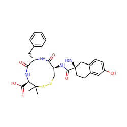 CC1(C)SSC[C@H](NC(=O)[C@@]2(N)CCc3cc(O)ccc3C2)C(=O)N[C@@H](Cc2ccccc2)C(=O)N[C@@H]1C(=O)O ZINC000095554968