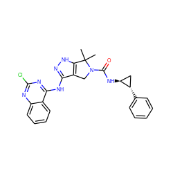 CC1(C)c2[nH]nc(Nc3nc(Cl)nc4ccccc34)c2CN1C(=O)N[C@H]1C[C@@H]1c1ccccc1 ZINC000035935738