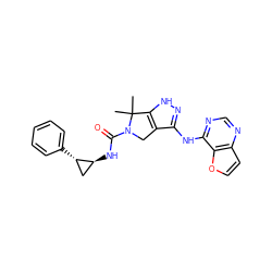 CC1(C)c2[nH]nc(Nc3ncnc4ccoc34)c2CN1C(=O)N[C@H]1C[C@@H]1c1ccccc1 ZINC000117599101