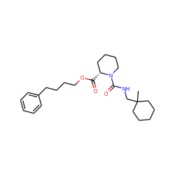 CC1(CNC(=O)N2CCCC[C@H]2C(=O)OCCCCc2ccccc2)CCCCC1 ZINC000013755853