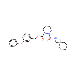 CC1(CNC(=O)N2CCCC[C@H]2C(=O)OCc2cccc(Oc3ccccc3)c2)CCCCC1 ZINC000013755852