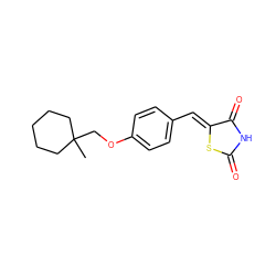 CC1(COc2ccc(/C=C3\SC(=O)NC3=O)cc2)CCCCC1 ZINC000029054328