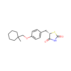 CC1(COc2ccc(C[C@@H]3SC(=O)NC3=O)cc2)CCCCC1 ZINC000001481754