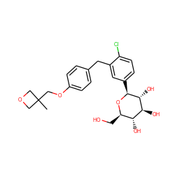 CC1(COc2ccc(Cc3cc([C@@H]4O[C@H](CO)[C@@H](O)[C@H](O)[C@H]4O)ccc3Cl)cc2)COC1 ZINC000201740518