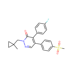 CC1(Cn2ncc(-c3ccc(S(C)(=O)=O)cc3)c(-c3ccc(F)cc3)c2=O)CC1 ZINC000013487673