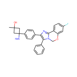 CC1(O)CC(N)(c2ccc(-c3nc4n(c3-c3ccccc3)COc3cc(F)ccc3-4)cc2)C1 ZINC000169703862