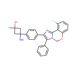 CC1(O)CC(N)(c2ccc(-c3nc4n(c3-c3ccccc3)COc3cccc(F)c3-4)cc2)C1 ZINC000169703855