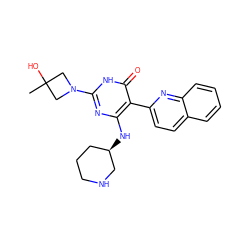 CC1(O)CN(c2nc(N[C@@H]3CCCNC3)c(-c3ccc4ccccc4n3)c(=O)[nH]2)C1 ZINC000221550448