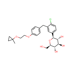 CC1(OCCOc2ccc(Cc3cc([C@@H]4O[C@H](CO)[C@@H](O)[C@H](O)[C@H]4O)ccc3Cl)cc2)CC1 ZINC000059051332