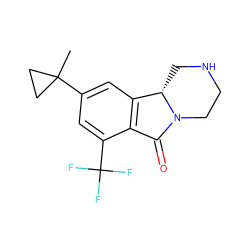 CC1(c2cc3c(c(C(F)(F)F)c2)C(=O)N2CCNC[C@@H]32)CC1 ZINC000036270527