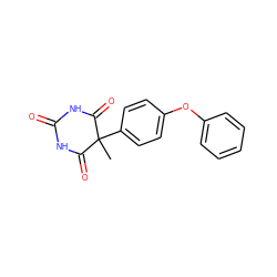 CC1(c2ccc(Oc3ccccc3)cc2)C(=O)NC(=O)NC1=O ZINC000003591124