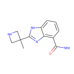 CC1(c2nc3c(C(N)=O)cccc3[nH]2)CNC1 ZINC000040973154