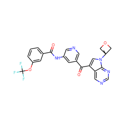 CC1(n2cc(C(=O)c3cncc(NC(=O)c4cccc(OC(F)(F)F)c4)c3)c3cncnc32)COC1 ZINC000169708077