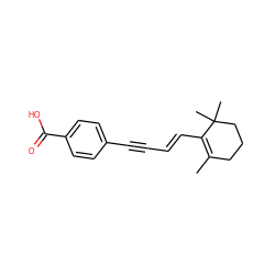 CC1=C(/C=C/C#Cc2ccc(C(=O)O)cc2)C(C)(C)CCC1 ZINC000001533168