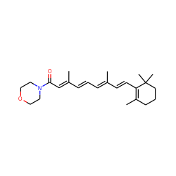 CC1=C(/C=C/C(C)=C/C=C/C(C)=C/C(=O)N2CCOCC2)C(C)(C)CCC1 ZINC000035996520