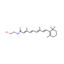 CC1=C(/C=C/C(C)=C/C=C/C(C)=C/C(=O)NCCO)C(C)(C)CCC1 ZINC000026143312