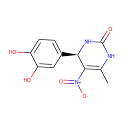 CC1=C([N+](=O)[O-])[C@@H](c2ccc(O)c(O)c2)NC(=O)N1 ZINC000000370157