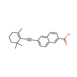 CC1=C(C#Cc2ccc3cc(C(=O)O)ccc3c2)C(C)(C)CCC1 ZINC000027564375