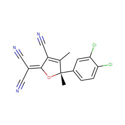 CC1=C(C#N)C(=C(C#N)C#N)O[C@@]1(C)c1ccc(Cl)c(Cl)c1 ZINC000073159029