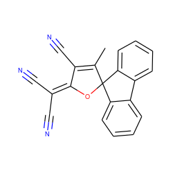 CC1=C(C#N)C(=C(C#N)C#N)OC12c1ccccc1-c1ccccc12 ZINC000073159051