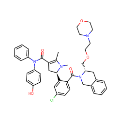 CC1=C(C(=O)N(c2ccccc2)c2ccc(O)cc2)C[C@H](c2cc(Cl)ccc2C(=O)N2Cc3ccccc3C[C@H]2COCCN2CCOCC2)N1C ZINC000261138418