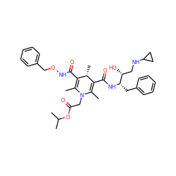 CC1=C(C(=O)NOCc2ccccc2)[C@H](C)C(C(=O)N[C@@H](Cc2ccccc2)[C@H](O)CNC2CC2)=C(C)N1CC(=O)OC(C)C ZINC000049808117