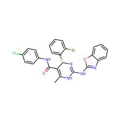 CC1=C(C(=O)Nc2ccc(Cl)cc2)[C@H](c2ccccc2Br)N=C(Nc2nc3ccccc3o2)N1 ZINC000139365654