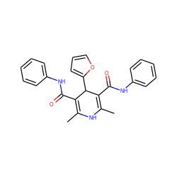 CC1=C(C(=O)Nc2ccccc2)C(c2ccco2)C(C(=O)Nc2ccccc2)=C(C)N1 ZINC000071341820