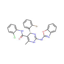 CC1=C(C(=O)Nc2ccccc2Cl)[C@H](c2ccccc2Br)N=C(Nc2nc3ccccc3o2)N1 ZINC000139365906