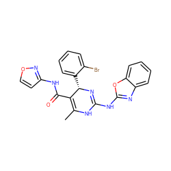 CC1=C(C(=O)Nc2ccon2)[C@H](c2ccccc2Br)N=C(Nc2nc3ccccc3o2)N1 ZINC000139368069