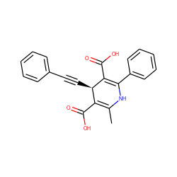 CC1=C(C(=O)O)[C@@H](C#Cc2ccccc2)C(C(=O)O)=C(c2ccccc2)N1 ZINC000027519959