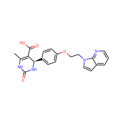 CC1=C(C(=O)O)[C@@H](c2ccc(OCCn3ccc4cccnc43)cc2)NC(=O)N1 ZINC000028706699