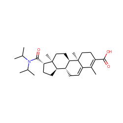 CC1=C(C(=O)O)CC[C@@]2(C)C1=CC[C@@H]1[C@H]3CC[C@H](C(=O)N(C(C)C)C(C)C)[C@@]3(C)CC[C@H]12 ZINC000028761047