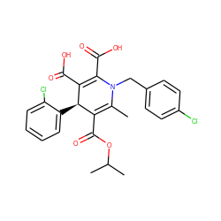 CC1=C(C(=O)OC(C)C)[C@@H](c2ccccc2Cl)C(C(=O)O)=C(C(=O)O)N1Cc1ccc(Cl)cc1 ZINC000013553499